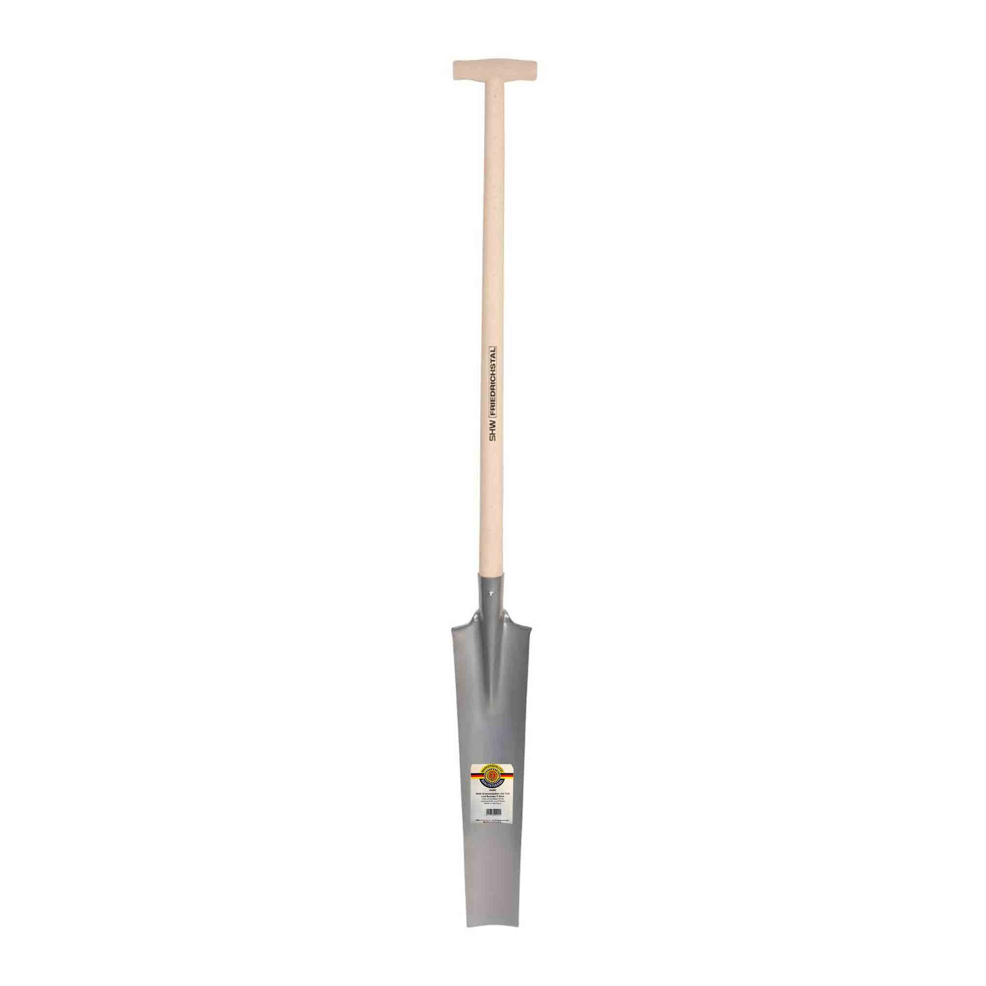 SHW Drainierspaten mit Tritt und Buchenstiel 90 cm