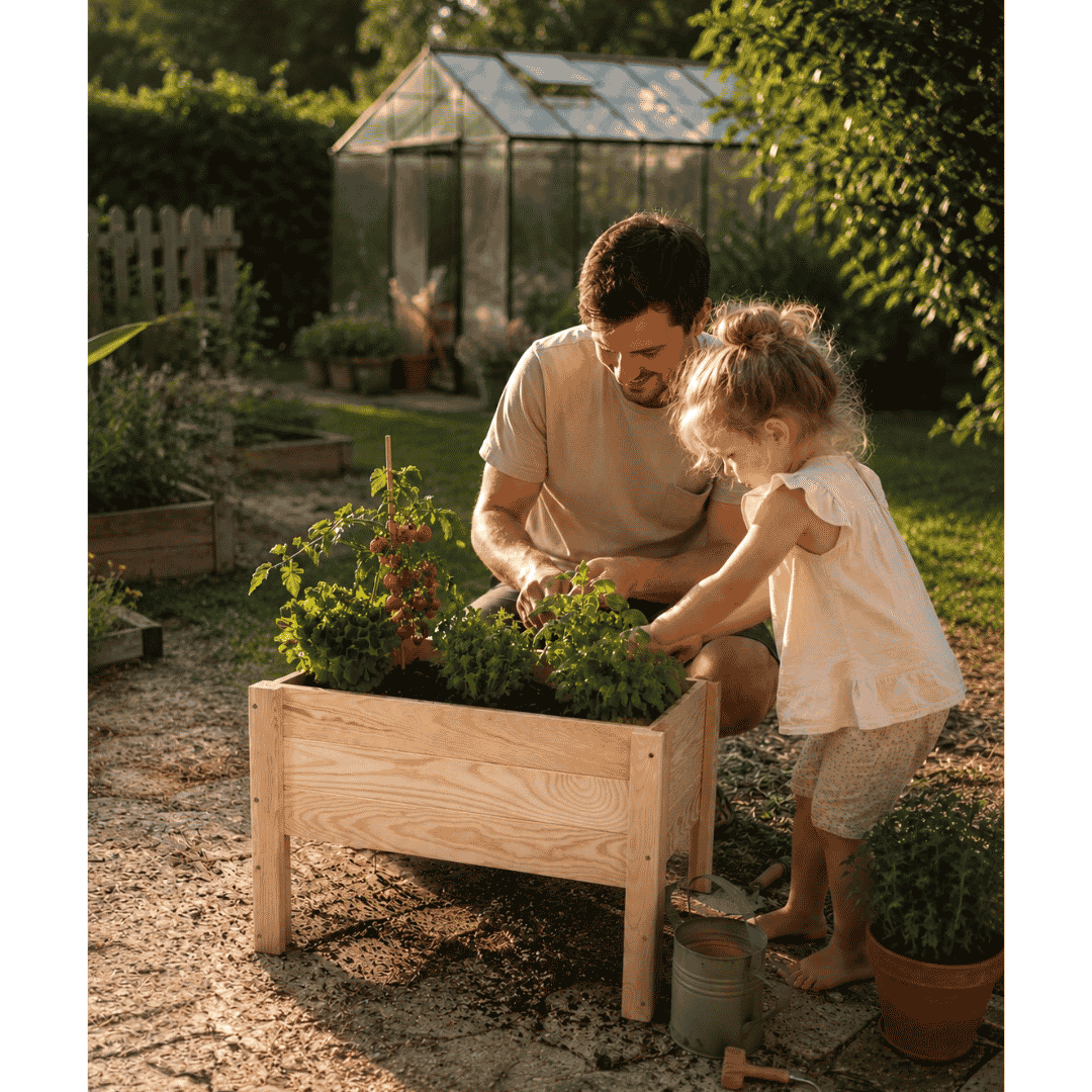 Natura Kinderhochbeet 70x40x51 cm auf Stelzen