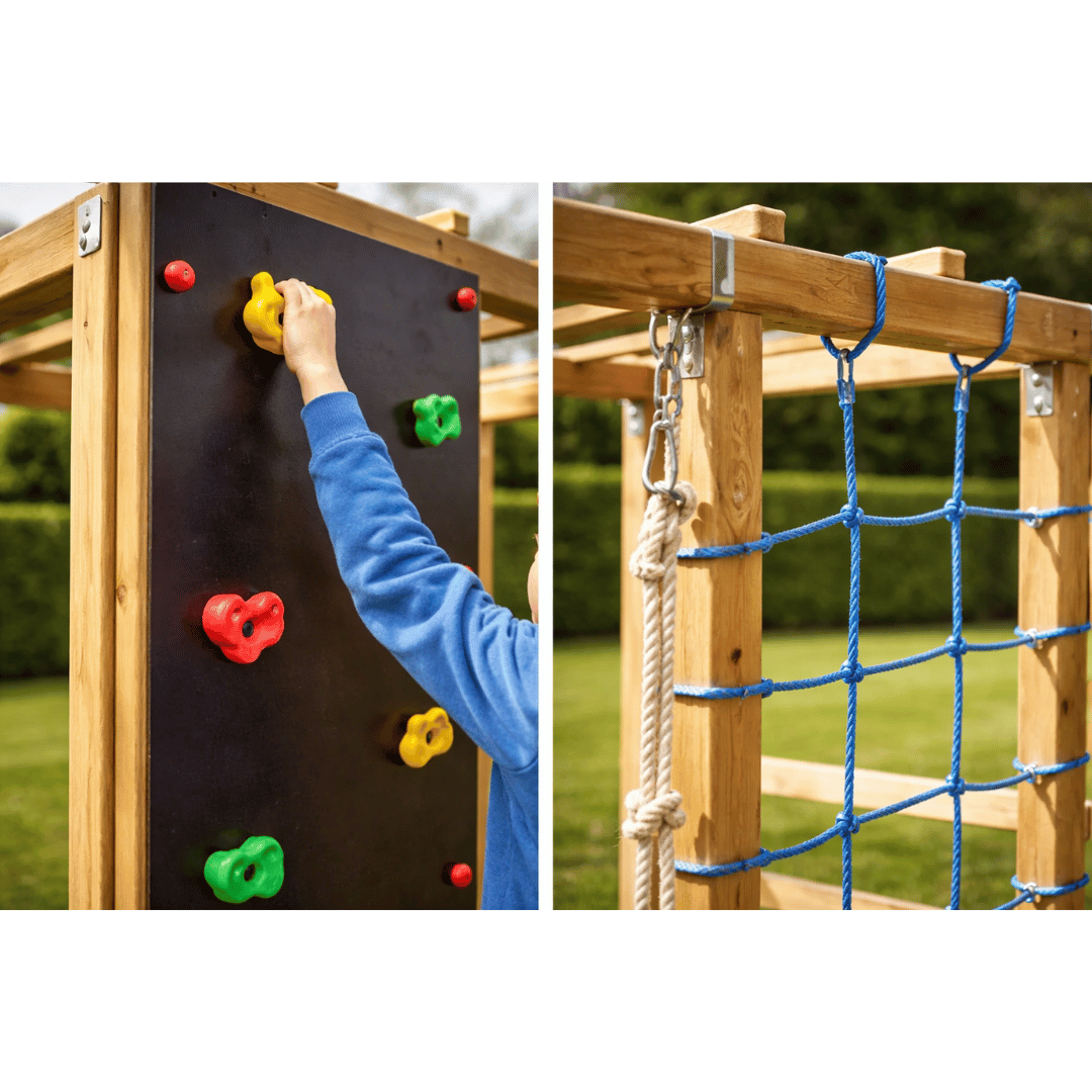 Klettergerüst XXL Gr. 240 x 120 x 210 cm - kompletter Bausatz - SHW - FIRE