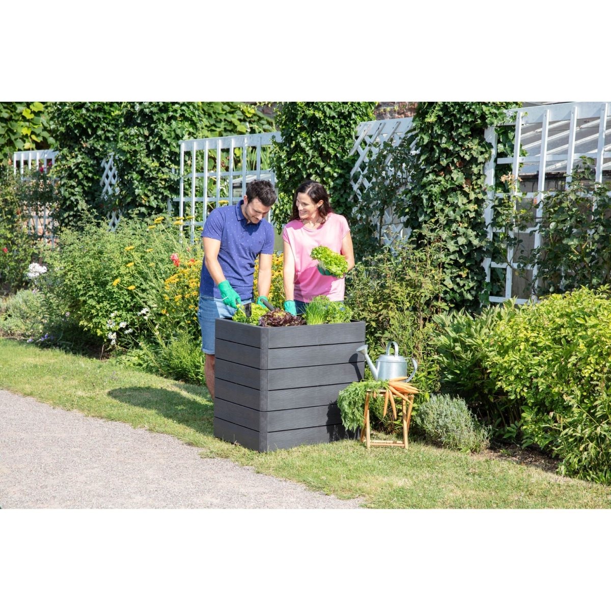 GARANTIA Hochbeet mit Wassersparsystem - Wood - SHW - FIRE