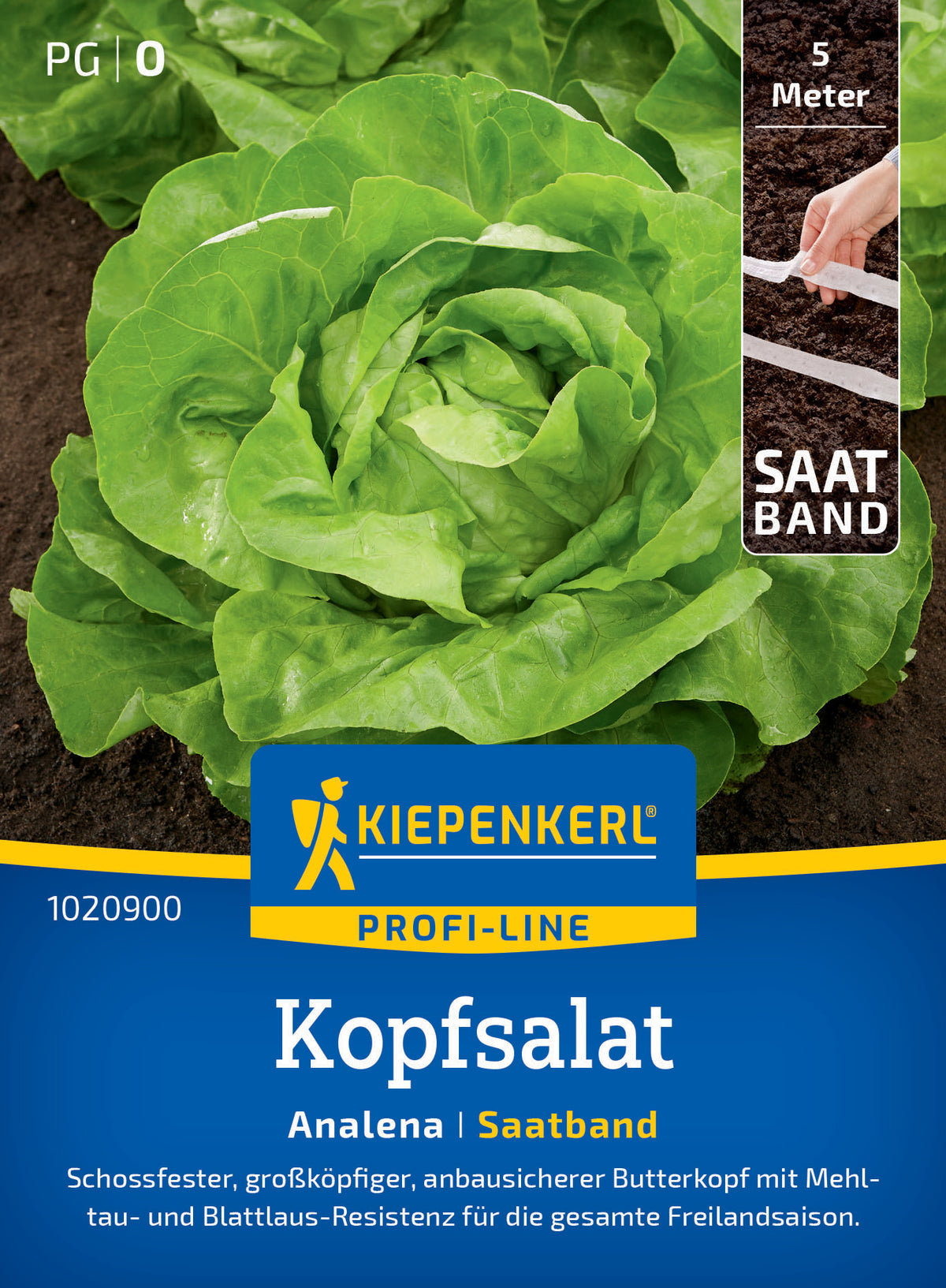 Kopfsalatsamen Analena, Saatband