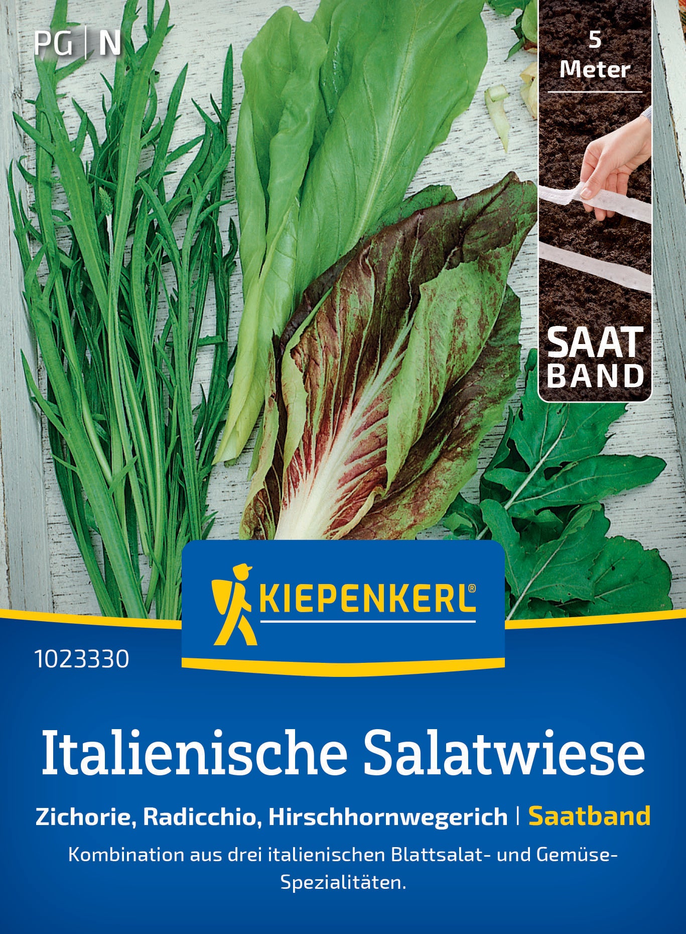 Italienische Salatwiesensamen Salatwiese, Saatband