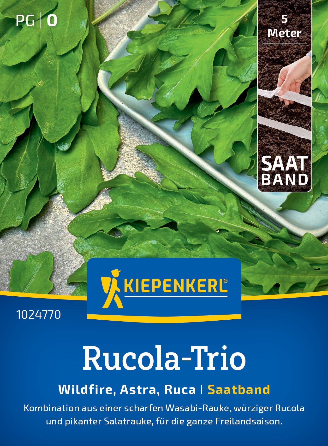 Rucolasamen-Trio, Saatband