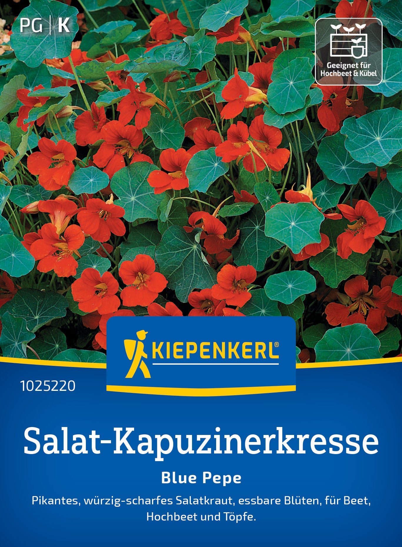 Salat-Kapuzinerkressesamen Blue Pepe