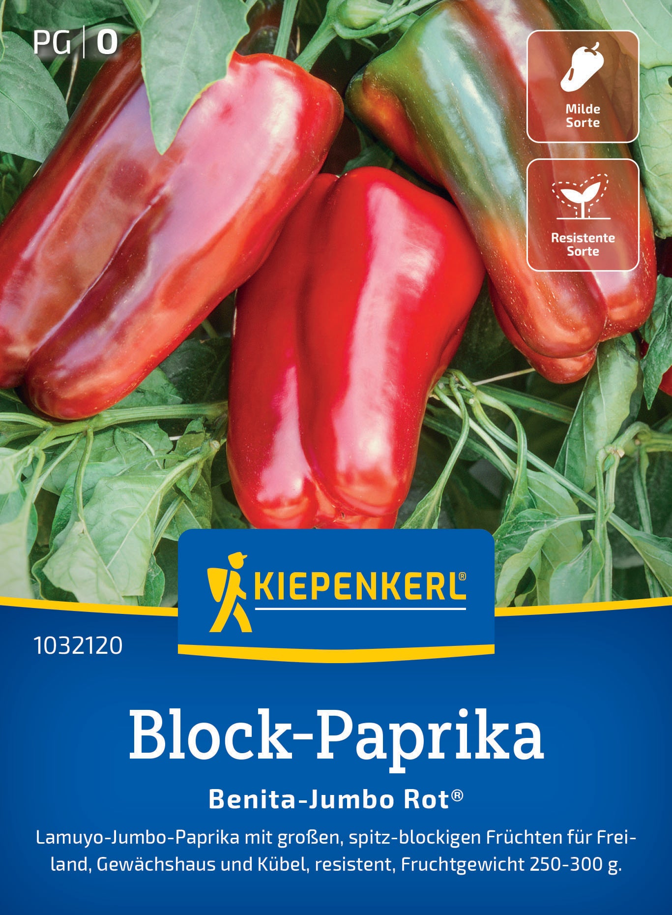 Block-Paprikasamen Benita-Jumbo Rot®, F1