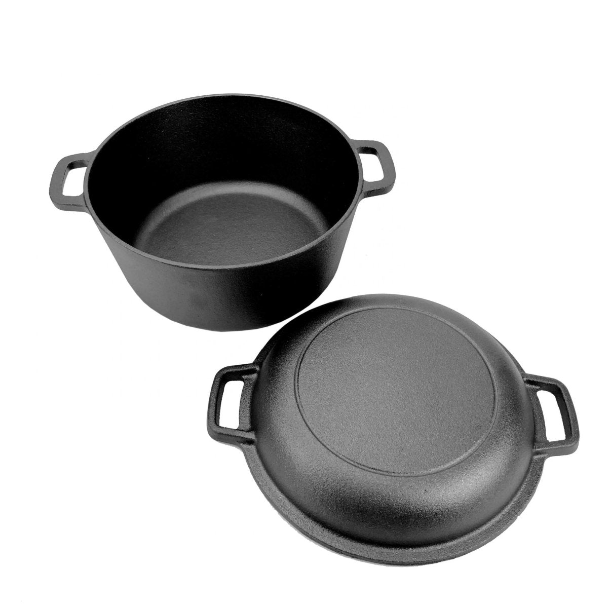 ALLGRILL 2in1 Gusseisen Topf und Pfanne mit 2 Griffen - SHW - FIRE