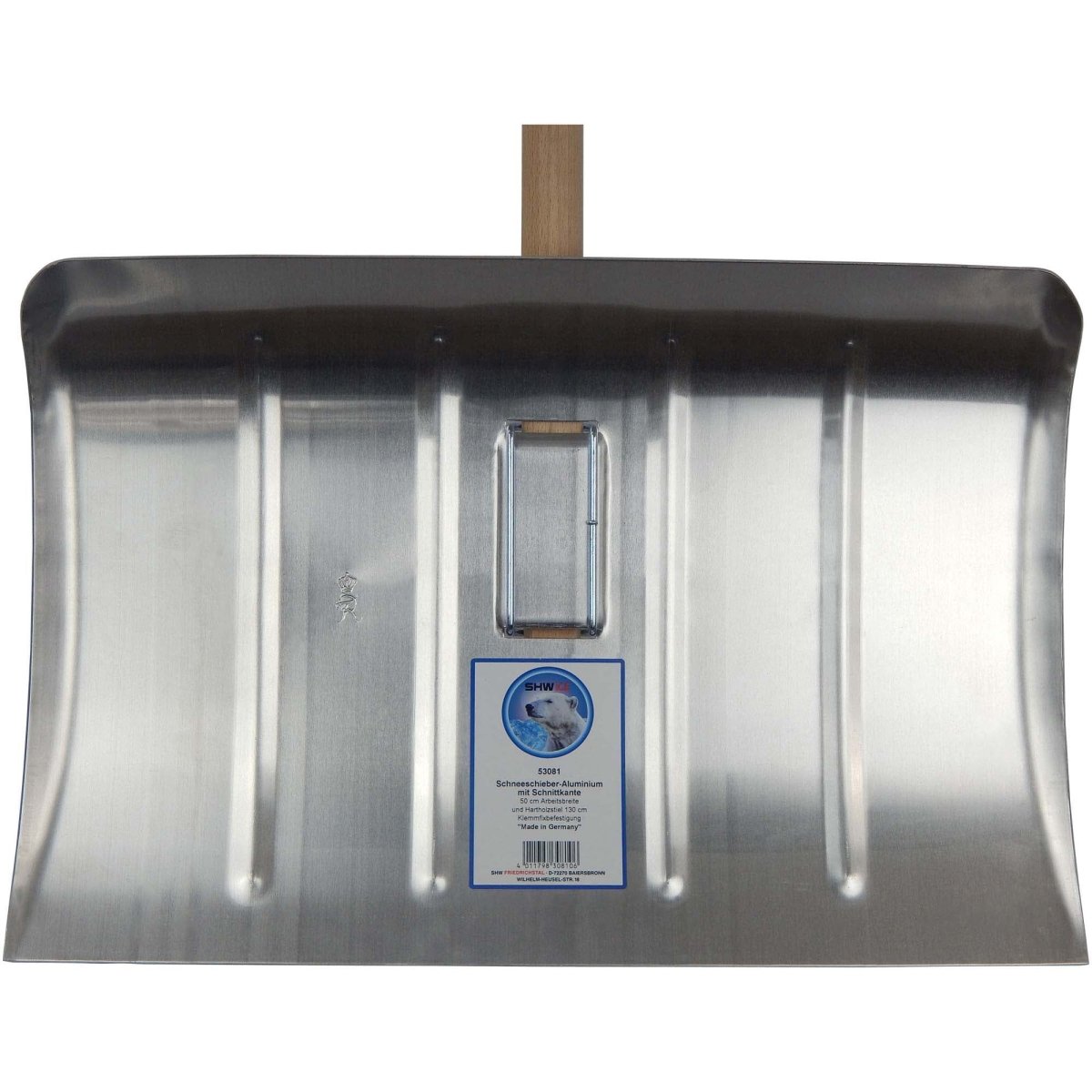 SHW Schneeschieber - Aluminium 50 cm mit Stahlkante und ergonomischem Stiel - SHW - FIRE