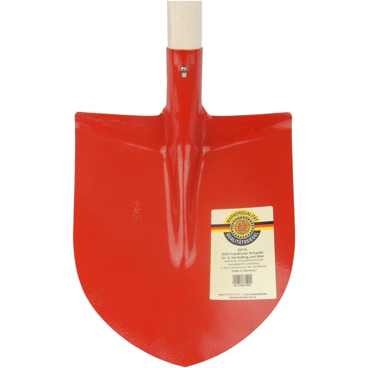 SHW Frankfurter Schaufel, Gr. 5, rot, mit Eschenstiel - SHW - FIRE