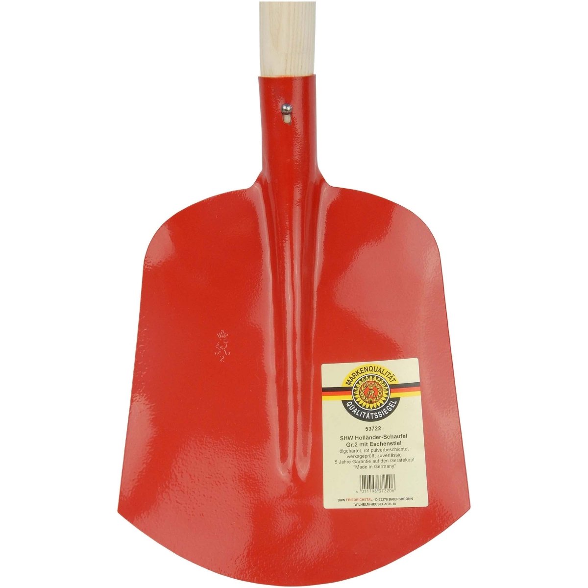 SHW Holländer Schaufel, Gr. 2, rot, mit Gerätestiel 135 cm - SHW - FIRE