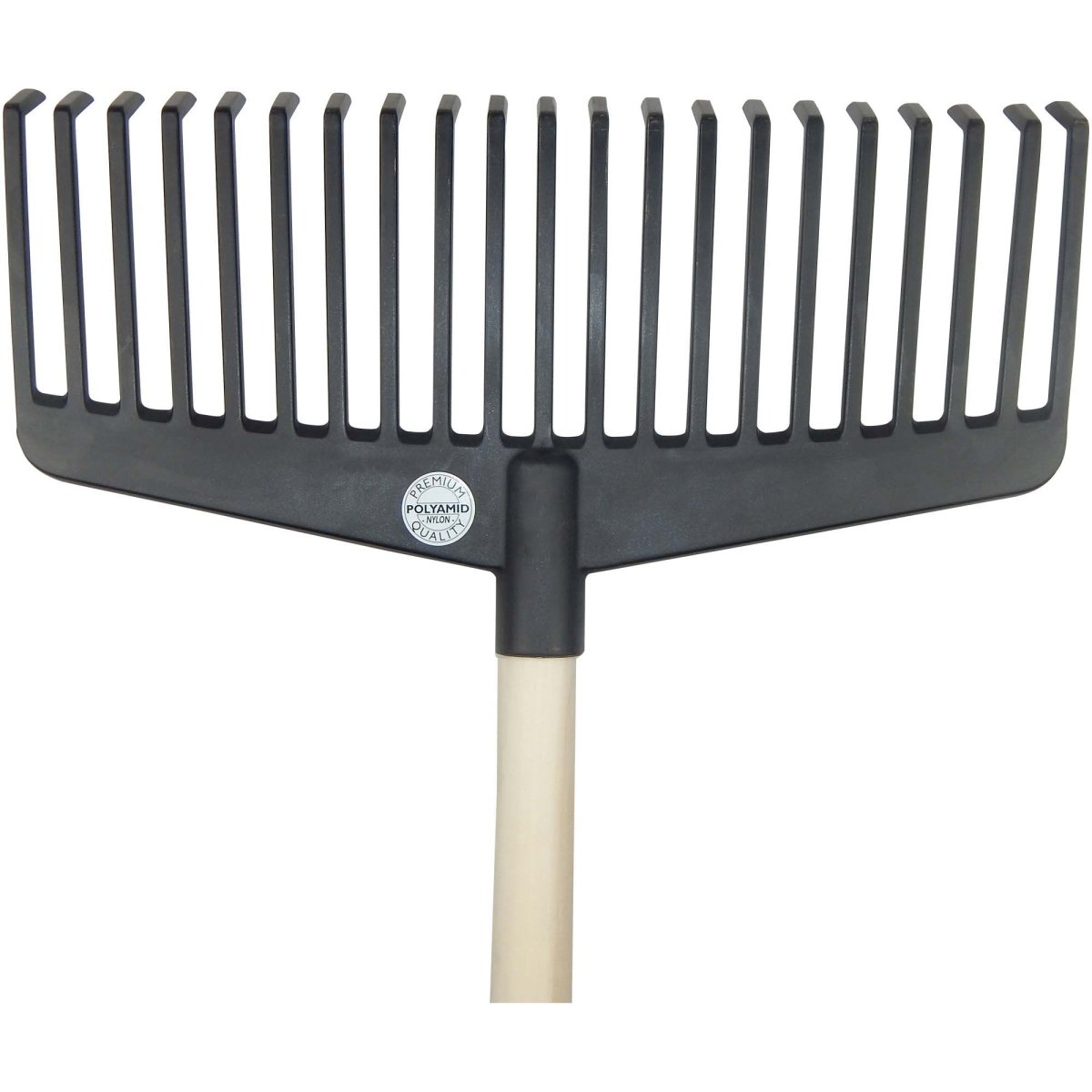 SHW Nylonbesen schwarz, 21 Zinken mit Stiel 140 cm - SHW - FIRE