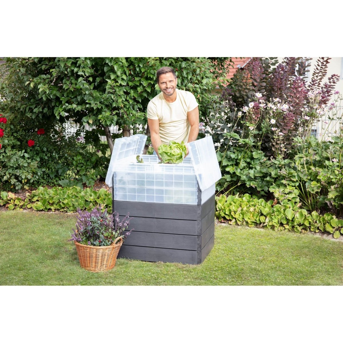 GARANTIA Hochbeet mit Frühbeet, Wachstumsmodul & Wassersparsystem - SHW - FIRE