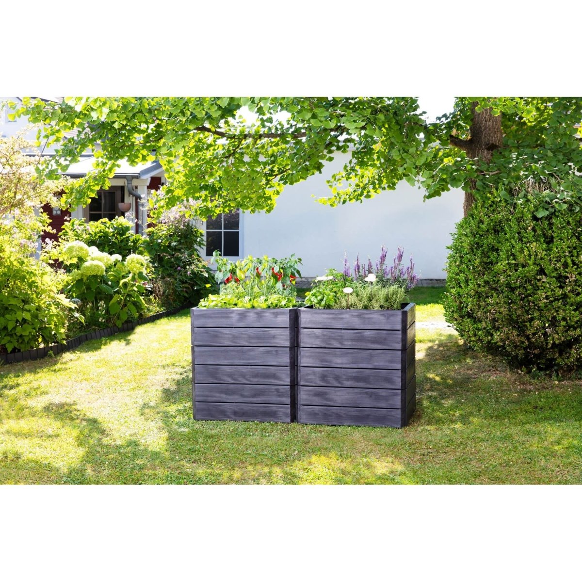 GARANTIA Hochbeet mit Wassersparsystem Vario 2 - SHW - FIRE