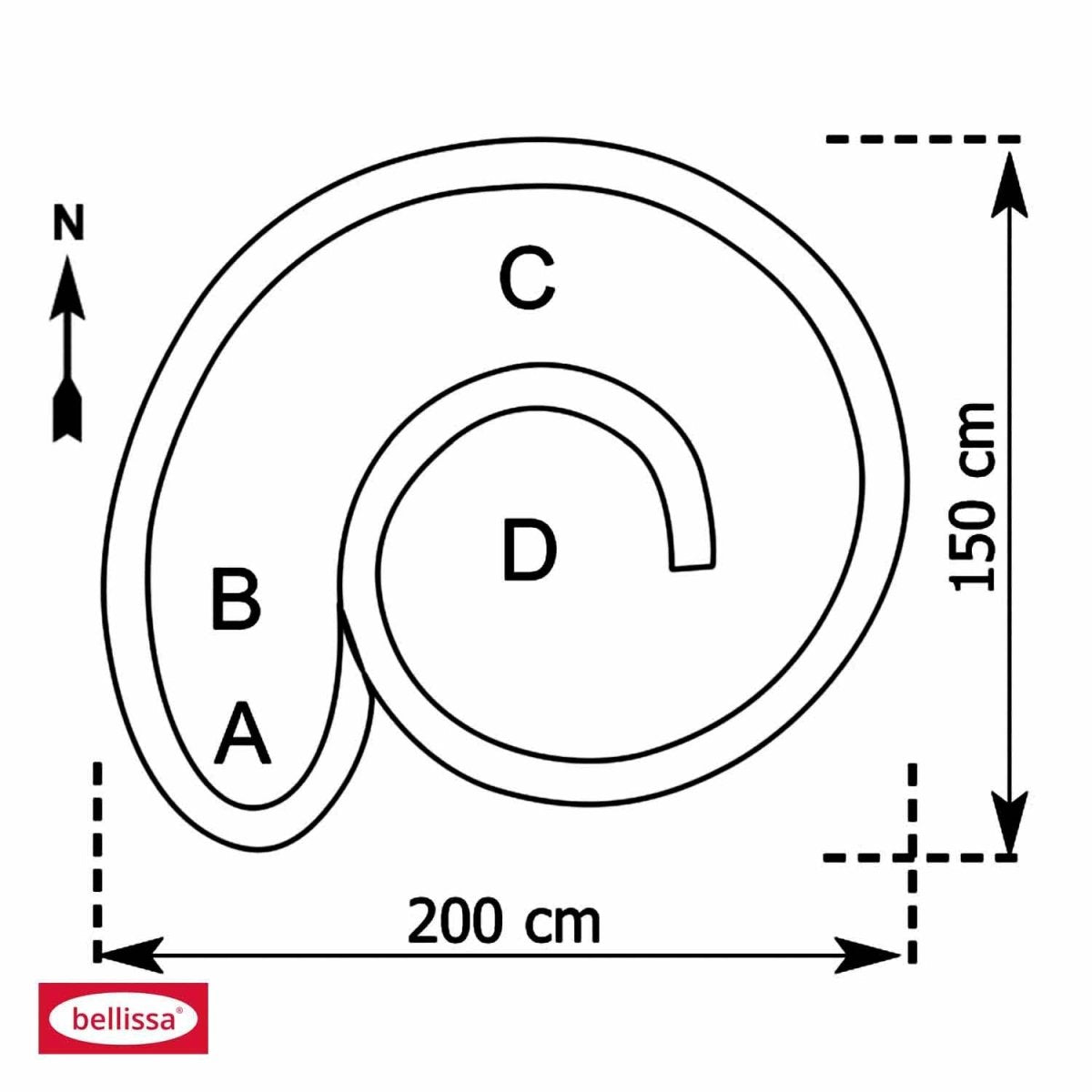 Bellissa Kräuterspirale inkl. Trennfolie und Holzpfosten (Bausatz - ohne Steine) - SHW - FIRE