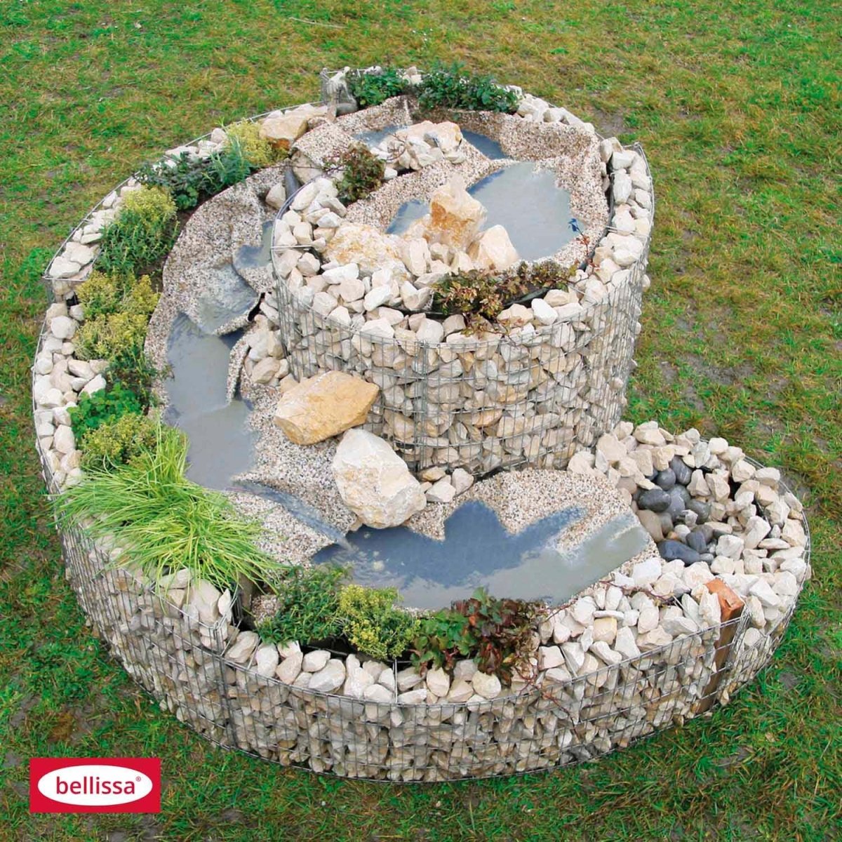 Bellissa Kräuterspirale inkl. Trennfolie und Holzpfosten (Bausatz - ohne Steine) - SHW - FIRE