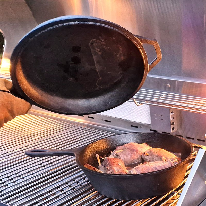 ALLGRILL 2in1 - Gusseisen Topf & Pfanne, Ø 26 cm - SHW - FIRE