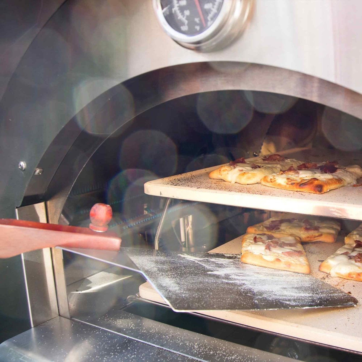 ALLGRILL Pizzaschaufel Edelstahl mit Holzgriff - SHW - FIRE