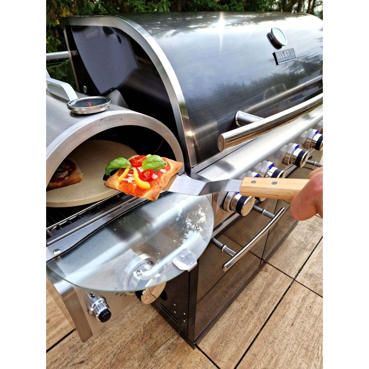 ALLGRILL Pizzastein, rund - SHW - FIRE
